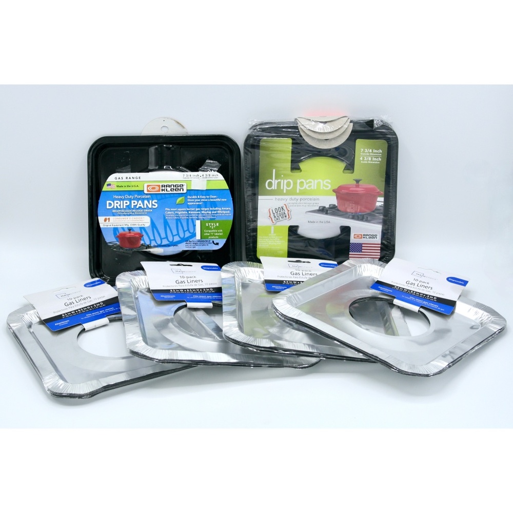 MAINSTAYS+ DRIP PANS/GAS LINERS PROTECTORS LOT